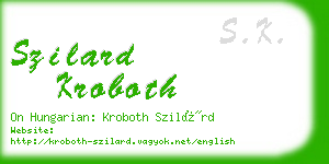 szilard kroboth business card